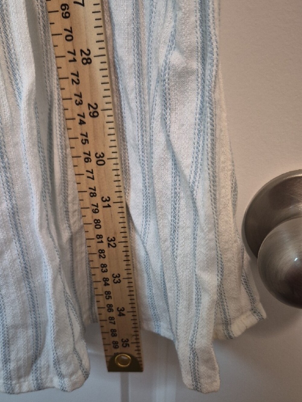 new directions White and Light Blue Striped Tiered Maxi Skirt Size S - Picture 8 of 10